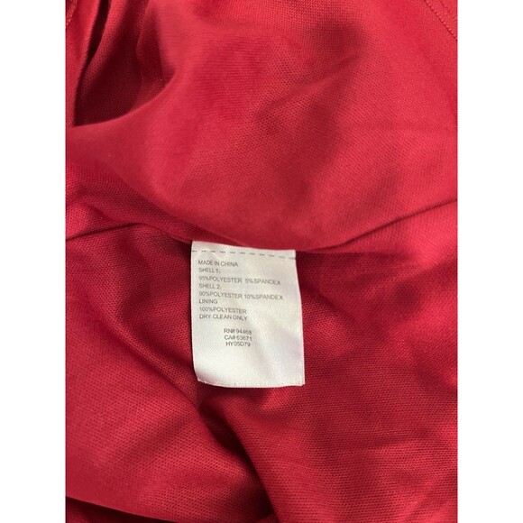 Laundry by Shelli Segal womens Classic Mesh Sheath Dress size 12 Red Knee Length - Picture 9 of 9